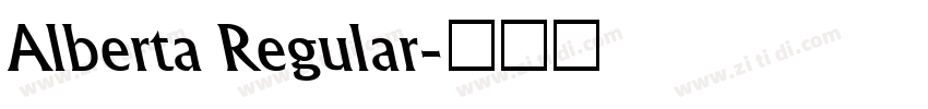Alberta Regular字体转换
